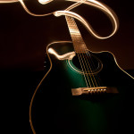 Light paining of our acoustic guitar